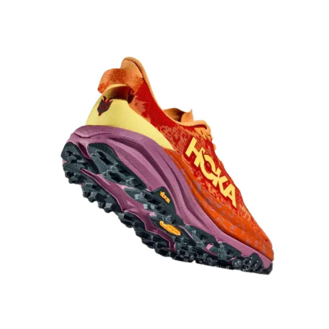 Hoka One Speedgoat 6 Trail Running Shoe - Wide - Sherbert/Beet Root